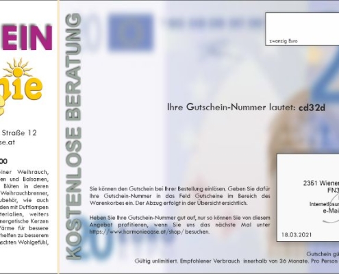 Gutschein Harmonieoase